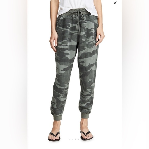 NWT SPLENDID Camo Jogger Pants military army elastic drawstring waist comfort - Picture 1 of 11